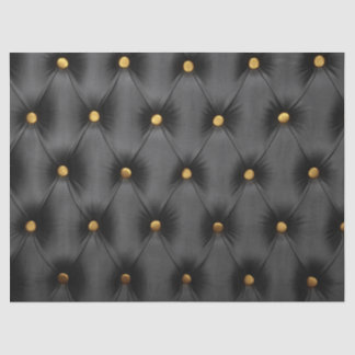 Seidenpapier mit mit dunkles Schwarzes capitone