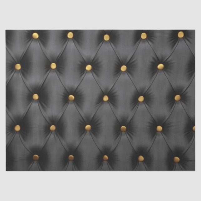 Seidenpapier mit mit dunkles Schwarzes capitone (Vorderseite)