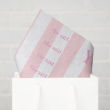 Seidenpapier Rosa & Weiß gestreift Sie hat Ja gesa