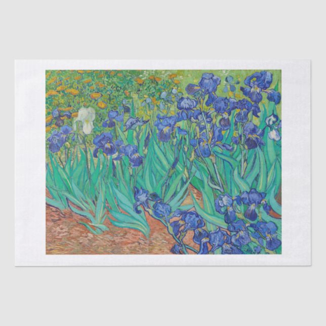 SEIDENPAPIER : SCHWERTLILIEN 1889: VINCENT VAN GOG (Vorderseite)