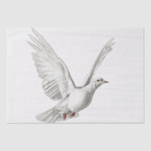 SEIDENPAPIER : VINTAGE WEIHNACHTEN TAUBE