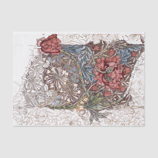 Seidenpapier: WILLIAM MORRIS : WILD TULIP Seidenpapier (Vorderseite)