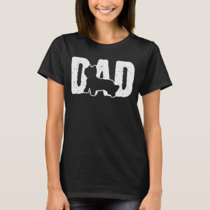 SeidenTerrier Vater Vater Silhouette Hund T-Shirt