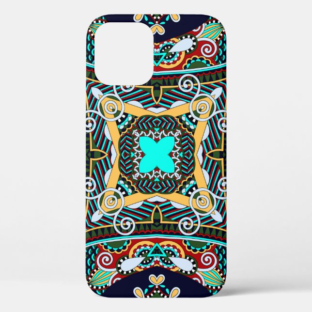 Seidentuch oder Karree-Musterdesign  Case-Mate iPhone Hülle (Rückseite)
