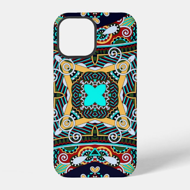 Seidentuch oder Karree-Musterdesign  iPhone Hülle (Rückseite)