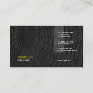 Seidige schwarze visitenkarte