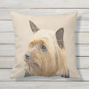 Seidiger Terrier-Malerei - niedliche ursprünglich Kissen