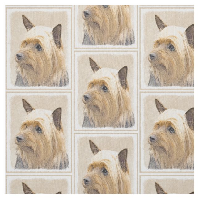 Seidiger Terrier-Malerei - niedliche ursprüngliche Stoff (Muster)