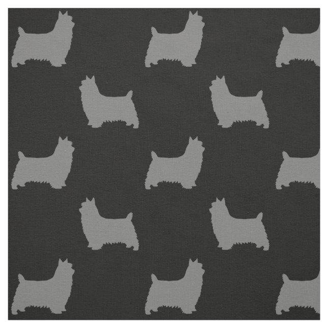 Seidiger Terrier-Silhouette-Muster Stoff (Muster)