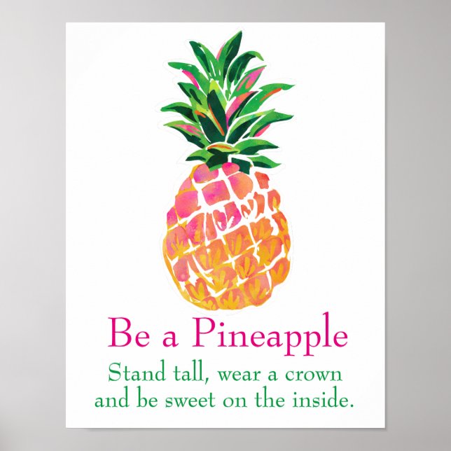 Seien Sie Ananas Art Print Poster (Vorne)