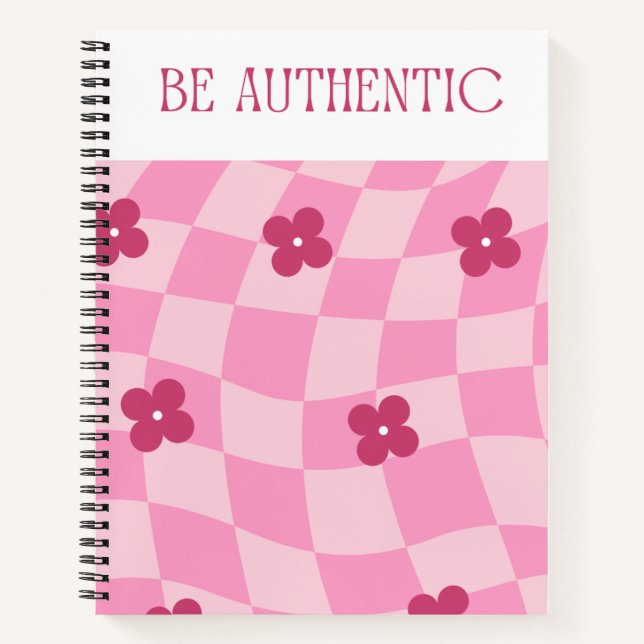 Seien Sie authentisch rosa SpiralNotebook - Bleibe Notizbuch (Vorderseite)