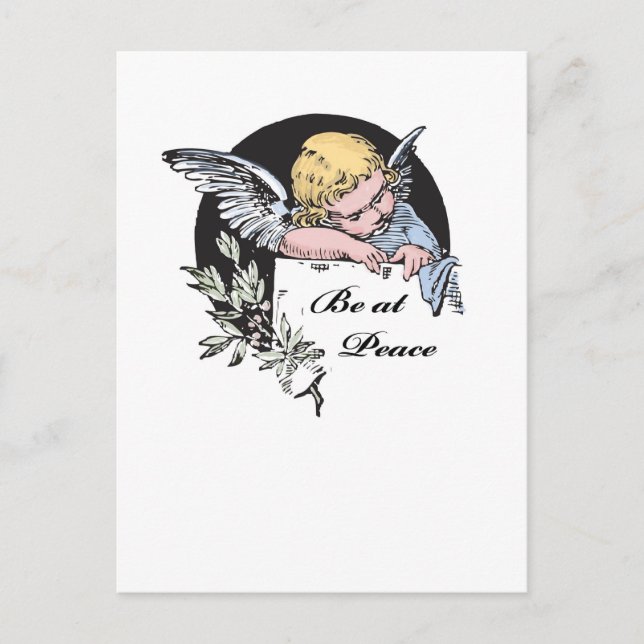 Seien Sie bei Peace Angel Postkarte (Vorderseite)