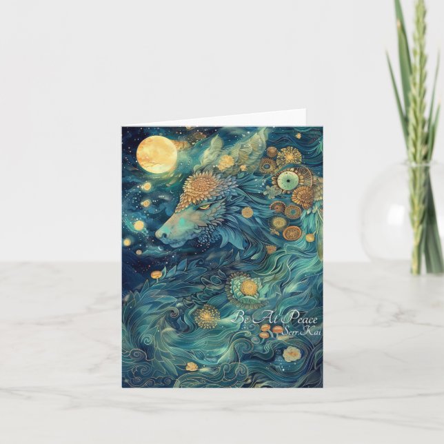 Seien Sie bei Peace Dragon Card Dankeskarte (Vorderseite)