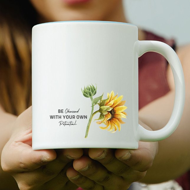 Seien Sie besessen von Ihrem eigenen Potenzial Zweifarbige Tasse (Von Creator hochgeladen)