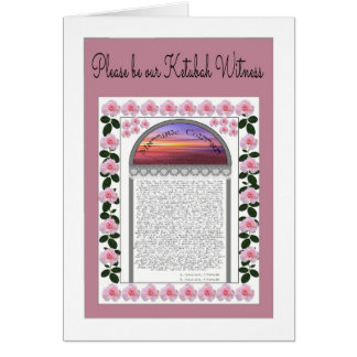 Seien Sie bitte unsere Ketubah Zeuge-Karte