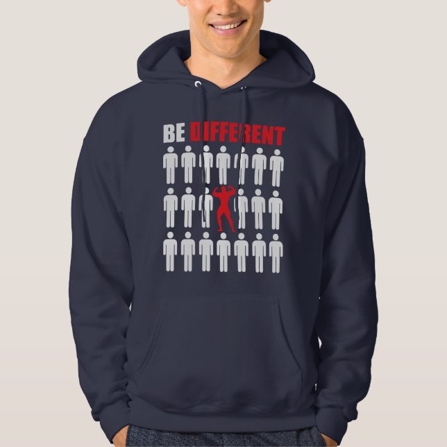 Seien Sie - Bodybuilder unterschiedlich Hoodie (Vorderseite)