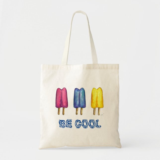 Seien Sie Cool Twin Pop Popsicles Feinschmecker Ta Tragetasche (Vorne)