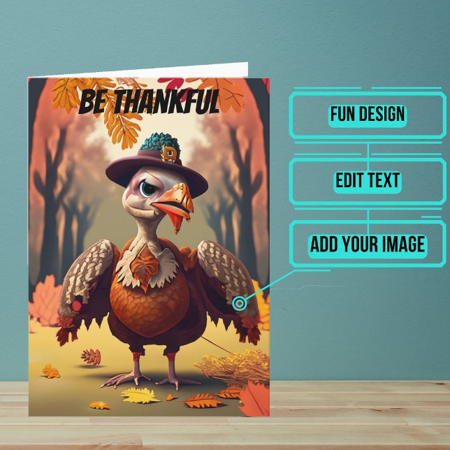 Seien Sie dankbar, dass Sie kein türkischer Ernted Karte (Share your gratitude this year with a Thanksgiving greeting card using a fun and funny design.)