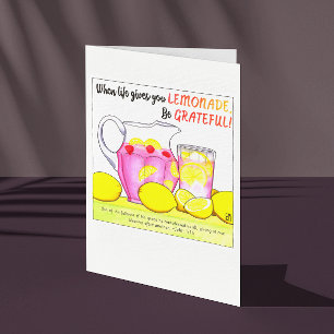 Seien Sie dankbar für Lemonade Glückwunschkarte Karte