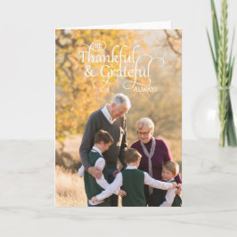 Seien Sie dankbar und dankbar immer Erntedank Foto Feiertagskarte