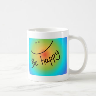 "Seien Sie das glückliche" bunte Gesicht, Kaffeetasse