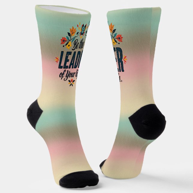 Seien Sie der Führer Ihres Lebens Socken (Gewinkelt)