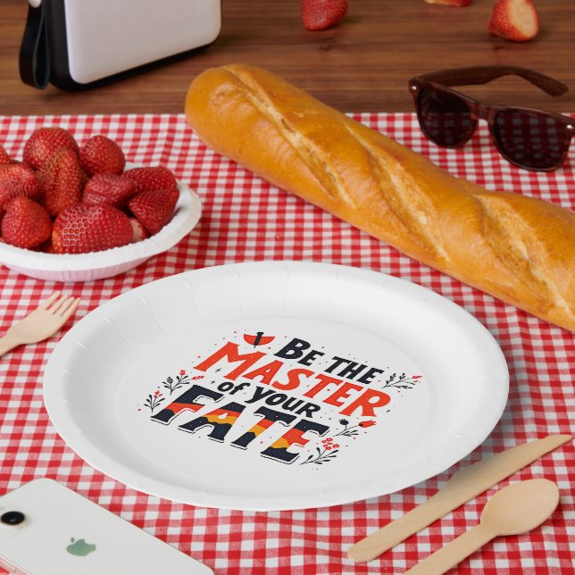 Seien Sie der Herr Ihres Schicksals Pappteller (Picknick)