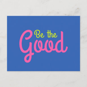Seien Sie die gute und farbenfrohe Inspirationskun Postkarte