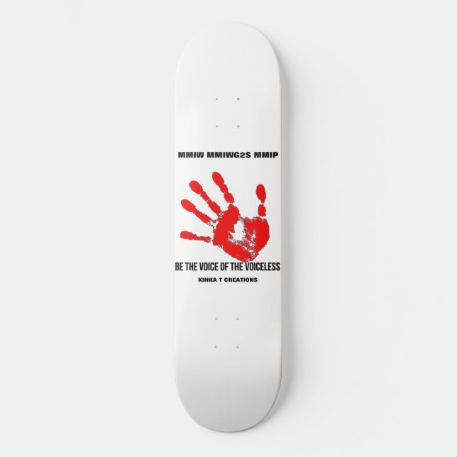 Seien Sie die Stimme der Voiceless Skateboard (Vorderseite)