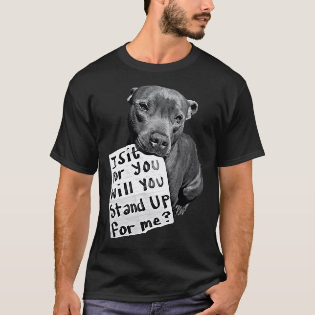Seien Sie die Stimme für Pitbullen und Retter T-Shirt (Vorderseite)