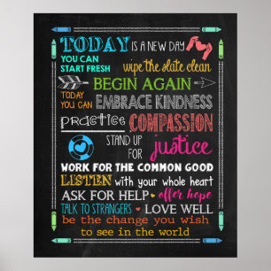 Seien Sie die Veränderung, die Sie in der Welt seh Poster