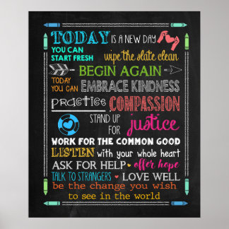 Seien Sie die Veränderung, die Sie in der Welt seh Poster