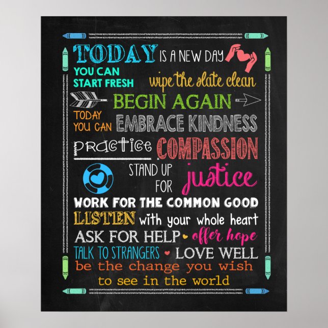 Seien Sie die Veränderung, die Sie in der Welt seh Poster (Vorne)