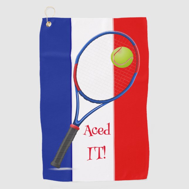 Seien Sie dran! Tennis Sweat Handtuch (Vorderseite)
