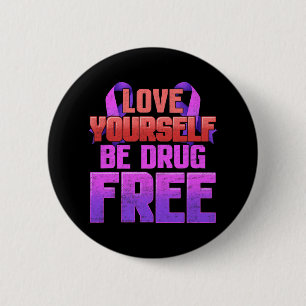 Seien Sie drogenfreie Liebe Ihr Lila Multifunktion Button