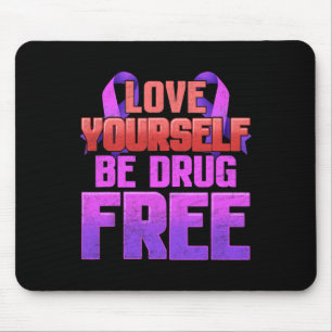 Seien Sie drogenfreie Liebe Ihr Lila Multifunktion Mousepad