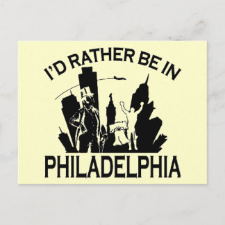Seien Sie eher in Philadelphia Postcard Postkarte