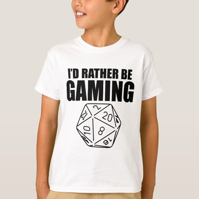 Seien Sie eher Spiel (D20) T-Shirt (Vorderseite)