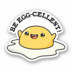 Seien Sie eigen-gewachsener Funny Egg Pun Aufkleber