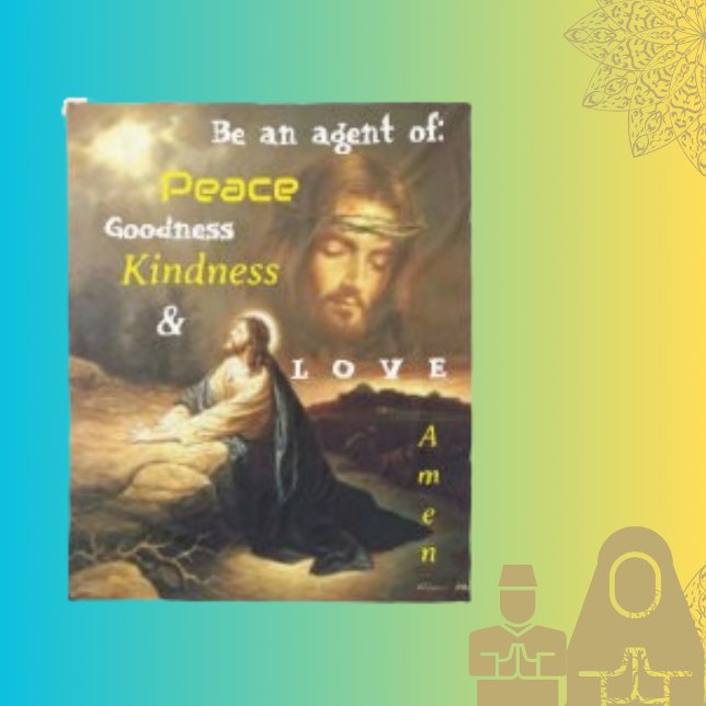 Seien Sie ein Agent des "Peace Christ Image Charac Fleecedecke (Von Creator hochgeladen)