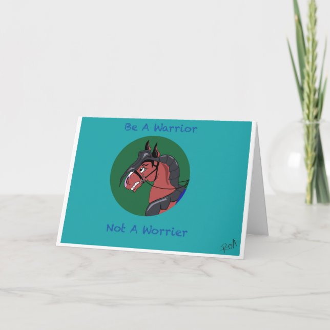 Seien Sie ein besorgter Pferdeausweis und kein sch Karte (Vorderseite)