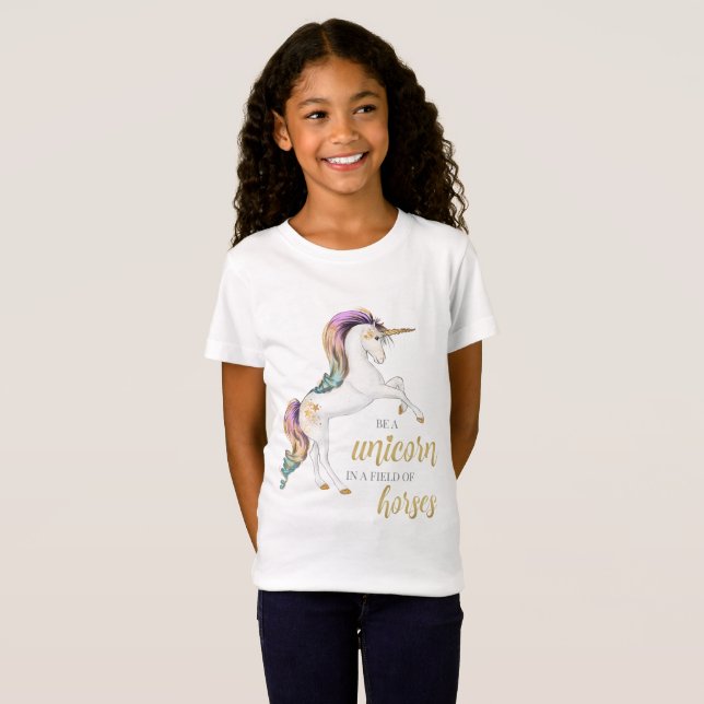 Seien Sie ein Einhorn-T-Shirt T-Shirt (Vorne ganz)
