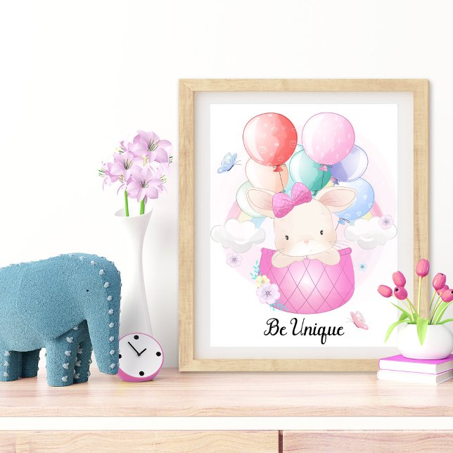 Seien Sie ein einzigartiges Kinderzimmer Fotodruck (Be Unique Animal Nursery Wall Art)