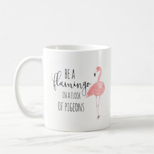Seien Sie ein Flamingo in einer Menge der Kaffeetasse