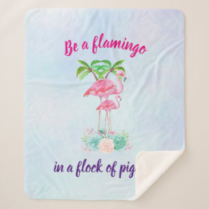 Seien Sie ein Flamingo in einer Taubenschlocke Sherpadecke