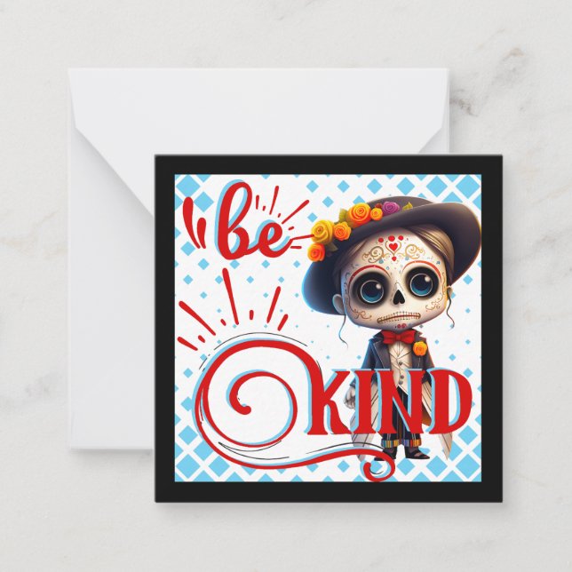 Seien Sie ein gesunder Zuckerschädel Mitteilungskarte (Vorderseite)