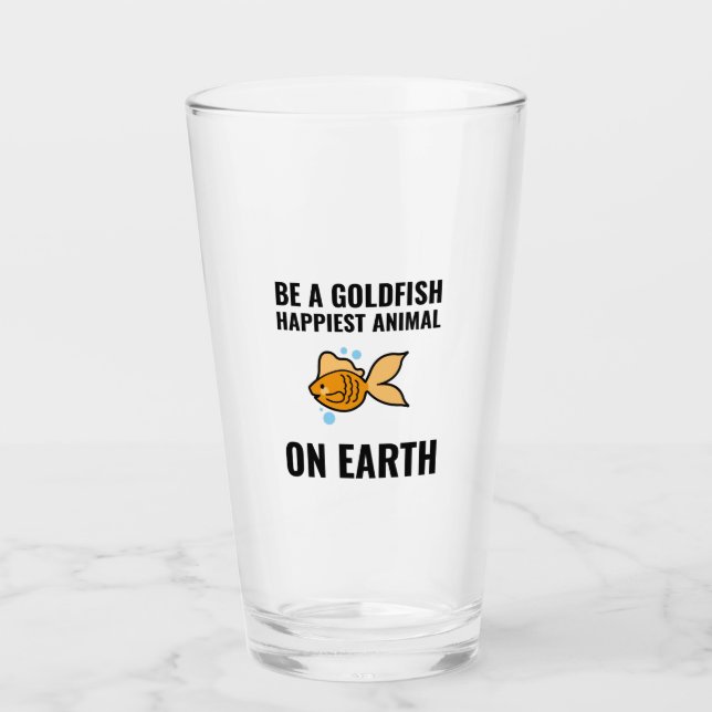 Seien Sie ein Goldfisch inspirierend motivierend p Glas (Vorderseite)