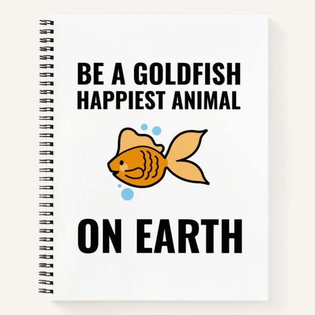 Seien Sie ein Goldfisch inspirierend motivierend p Notizbuch (Vorderseite)