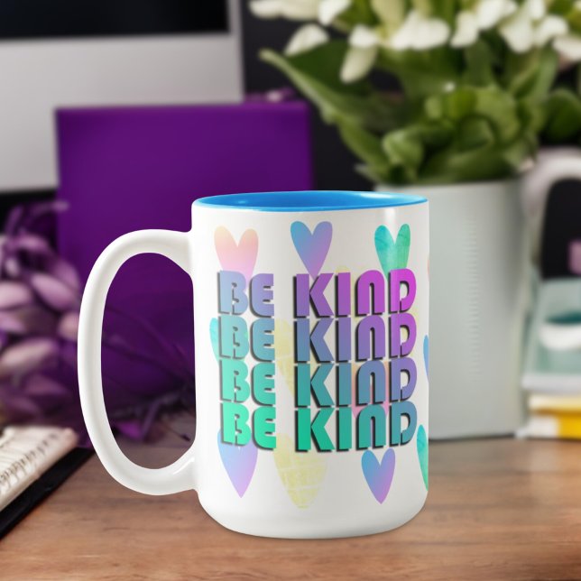 Seien Sie ein Kind mit Regenbogen, das Herz-Lehrer Zweifarbige Tasse (Von Creator hochgeladen)