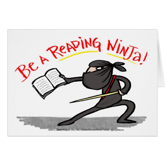 Seien Sie ein lesenNinja! Karte (Vorderseite (Horizontal))